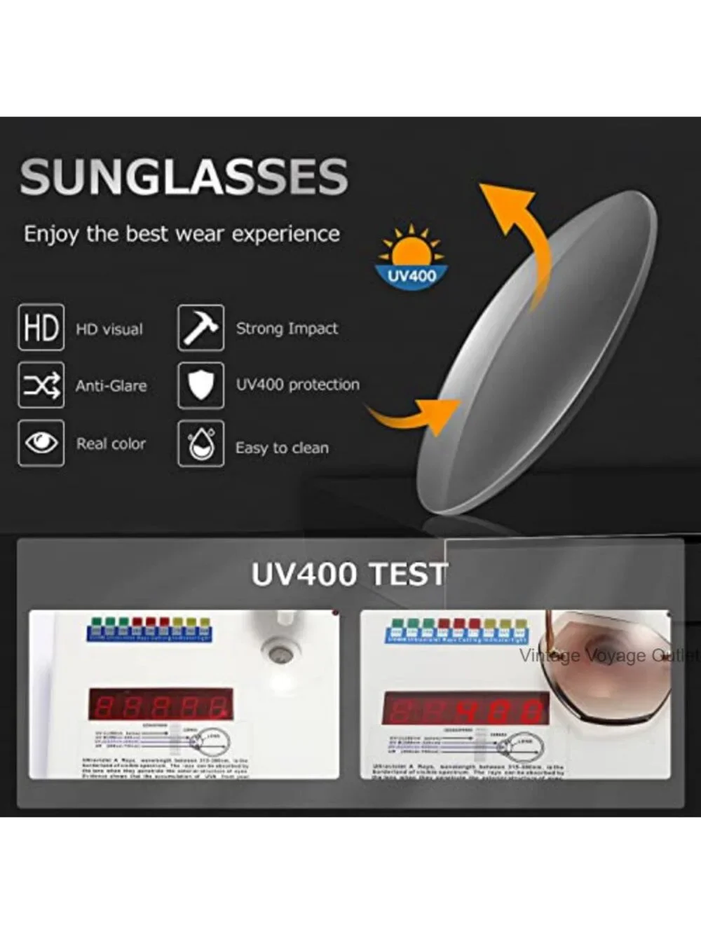 Oversized Rimless Sunglasses UV400 Diamond Cut Metal Frame Women